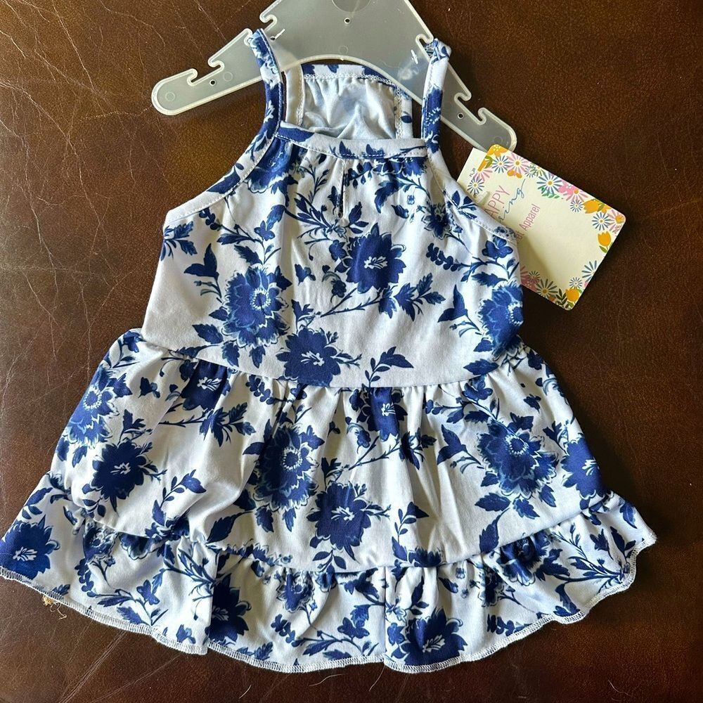 Vintage Floral Chinoiserie Dog Pet Dress S